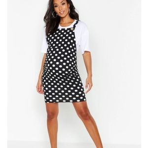 Maternity Polka Dot Overall Dress
